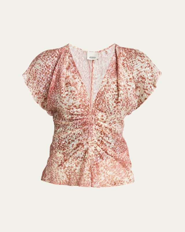 Lonea Ruched Short-Sleeve Top